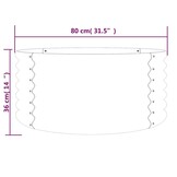 Plantenbak Staal Bruin 80x80x36 cm - 56% Korting!