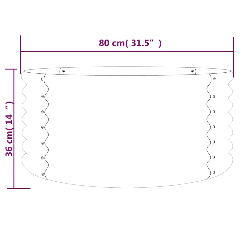 Plantenbak Staal Bruin 80x80x36 cm - 56% Korting!