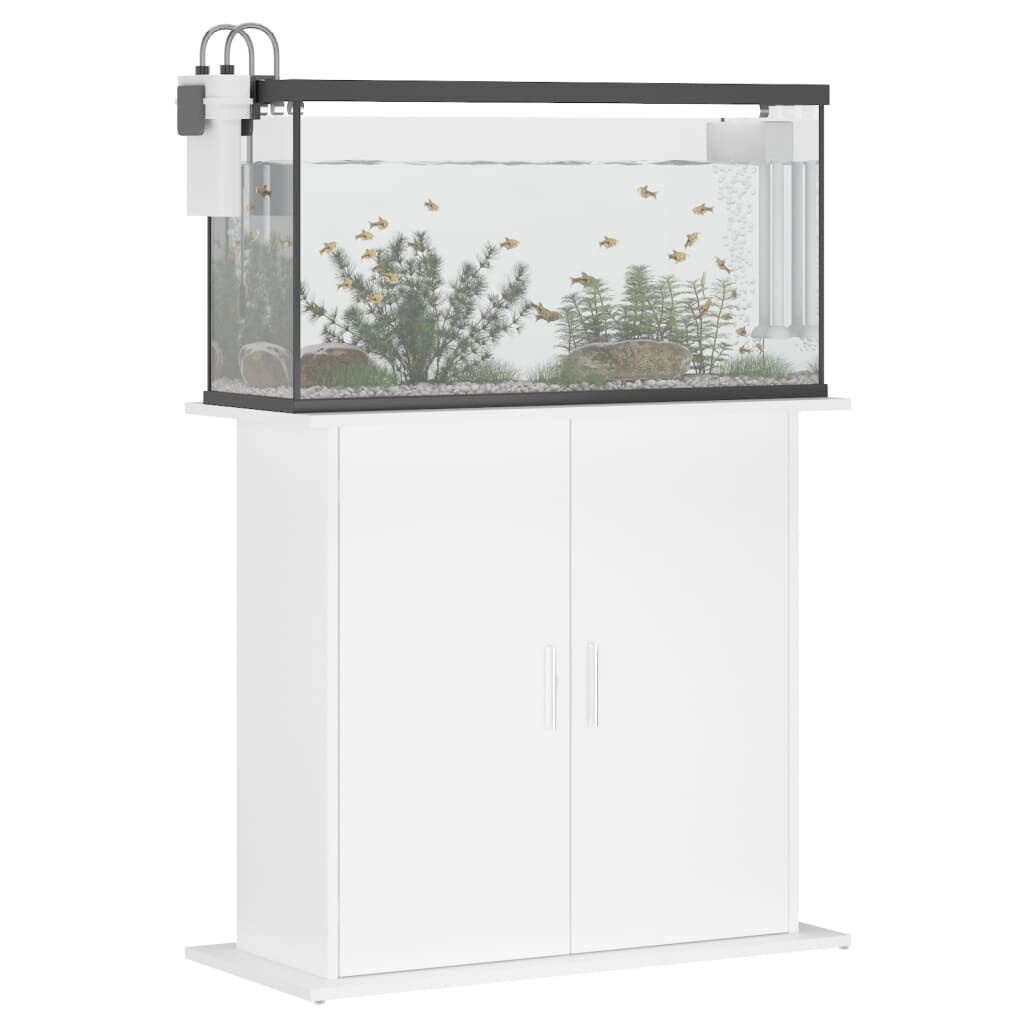 vidaXL Aquariumstandaard 81x36x73 cm Bewerkt Hout Wit - 54% Korting