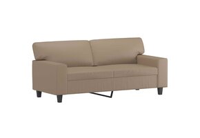 VidaXL Tweezitsbank 140 cm Kunstleer Cappuccino - 47% Korting