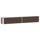 Verhoogde Plantenbak Staal 320x40x45cm Bruin - 34% Korting
