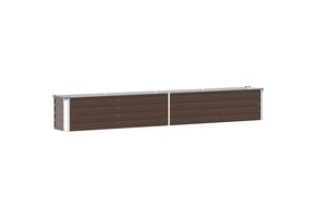 Verhoogde plantenbak 320x40x45 cm Staal Bruin - 40% Korting!