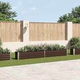 Verhoogde Plantenbak Staal 320x40x45cm Bruin - 34% Korting