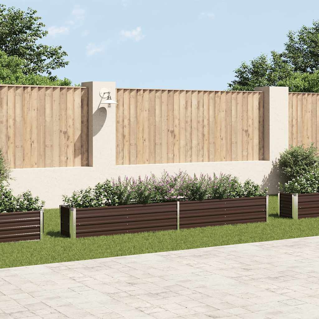 Verhoogde Plantenbak Staal 320x40x45cm Bruin - 34% Korting