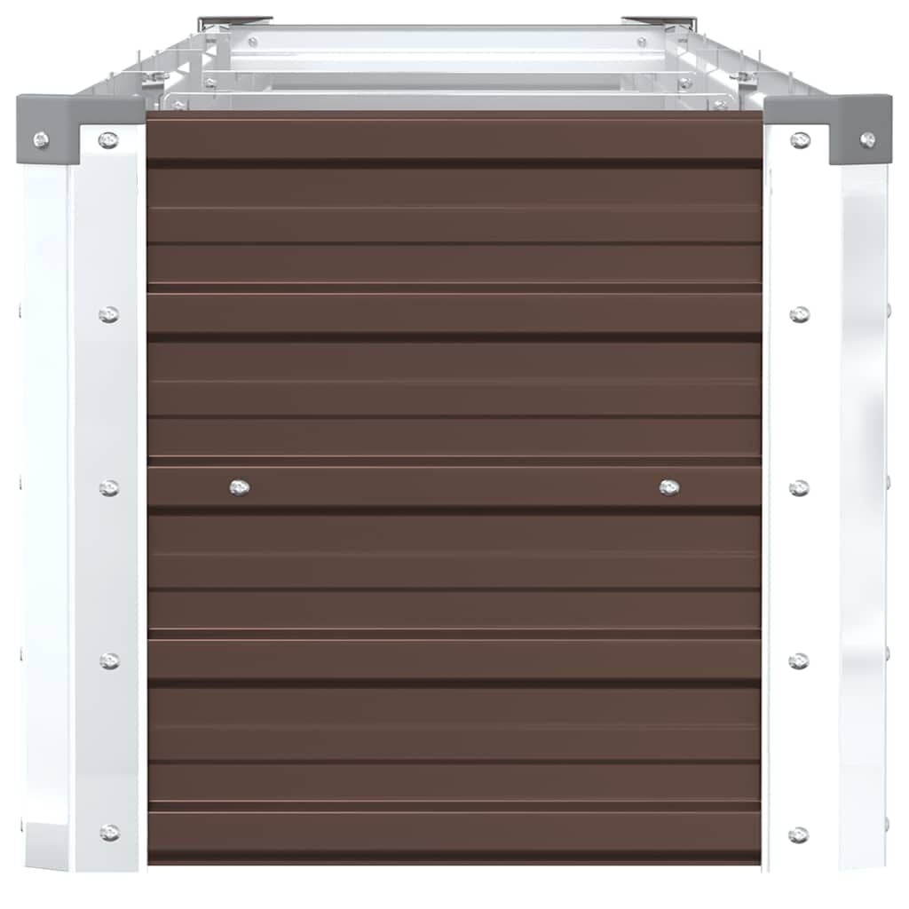 Verhoogde Plantenbak Staal 320x40x45cm Bruin - 34% Korting