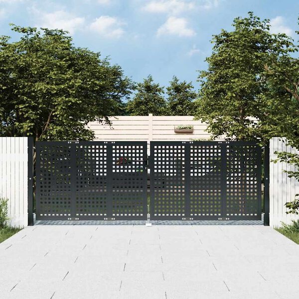 VidaXL Poort Staal Antraciet 300x125 cm - 35% Korting