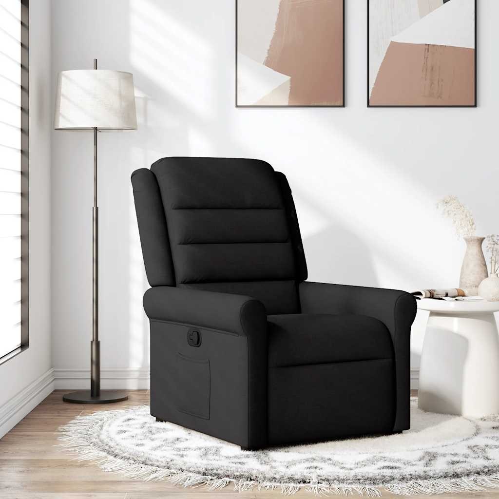 Verstelbare Fauteuil van Stof - Zwart - 35% Korting