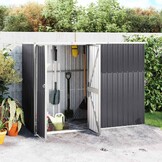 VidaXL Tuinschuur 225x89x161 cm Gegalvaniseerd Staal Antraciet - 35% Korting