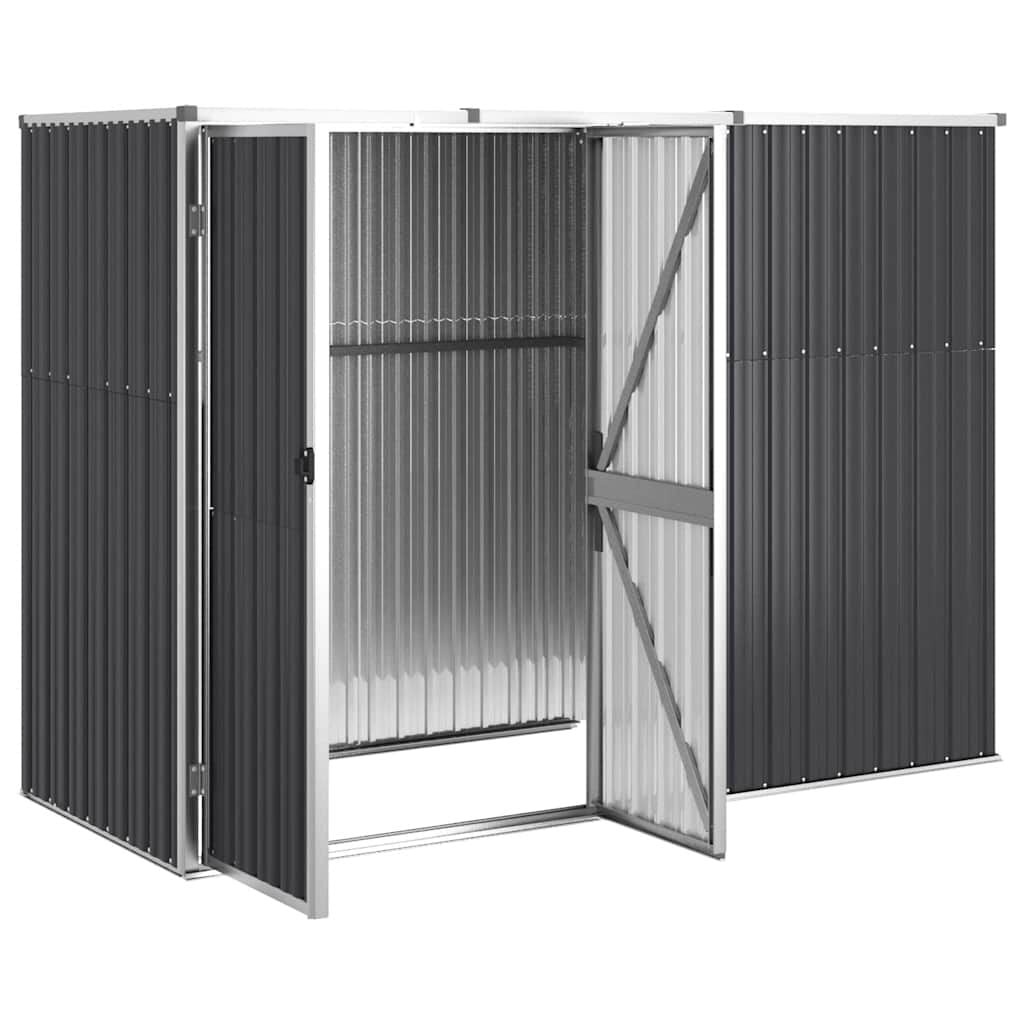 VidaXL Tuinschuur 225x89x161 cm Gegalvaniseerd Staal Antraciet - 35% Korting