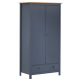 vidaXL Kledingkast Hill Grijs 89x50x170cm Grenenhout - 60% Korting