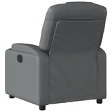 Verstelbare Fauteuil Leerlook Grijs - 35% Korting