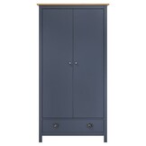 vidaXL Kledingkast Hill Grijs 89x50x170cm Grenenhout - 60% Korting