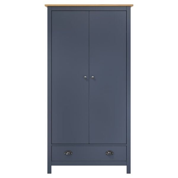 vidaXL Kledingkast Hill Grijs 89x50x170cm Grenenhout - 60% Korting