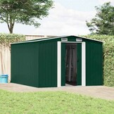 VidaXL Tuinschuur Metaal Groen 257x298x178 cm - 60% Korting