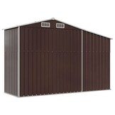 VidaXL Tuinschuur 277x93x179 cm Staal Bruin - 55% Korting