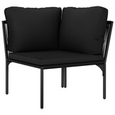 Loungeset PVC Zwart 6-delig met Kussens - 35% Korting
