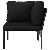 Loungeset PVC Zwart 6-delig met Kussens - 35% Korting