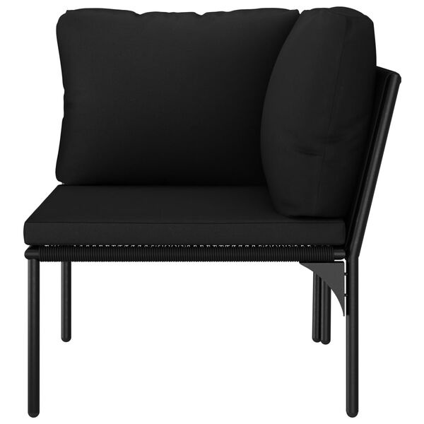 Loungeset PVC Zwart 6-delig met Kussens - 35% Korting