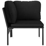 Loungeset PVC Zwart 6-delig met Kussens - 35% Korting