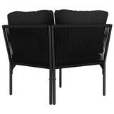 Loungeset PVC Zwart 6-delig met Kussens - 35% Korting