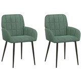 vidaXL Eettafelstoelen 2 st Zeegroen Fluweel 56.5x50x85 cm - 34% Korting