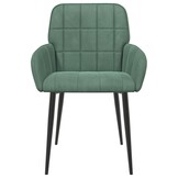 vidaXL Eettafelstoelen 2 st Zeegroen Fluweel 56.5x50x85 cm - 34% Korting
