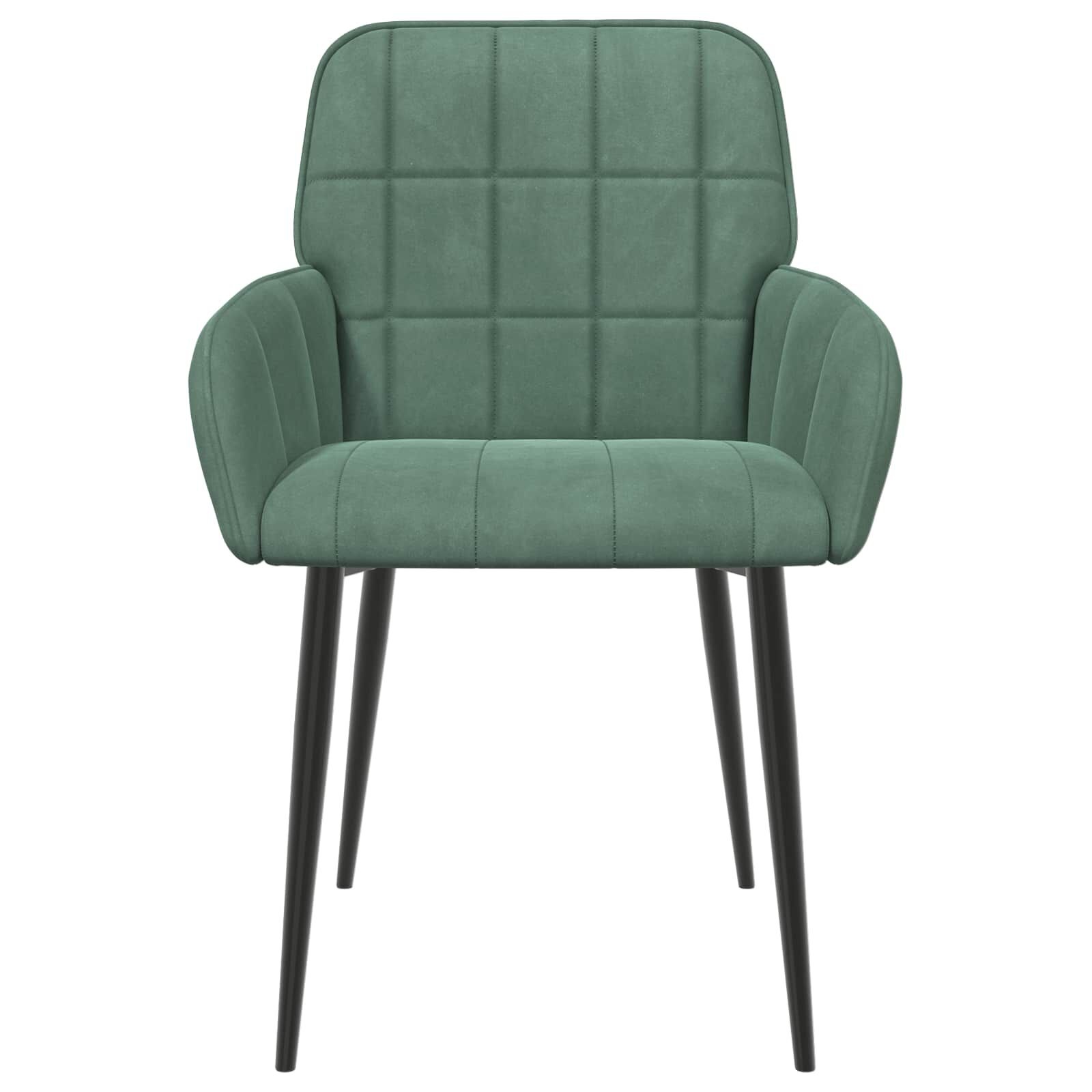 vidaXL Eettafelstoelen 2 st Zeegroen Fluweel 56.5x50x85 cm - 34% Korting