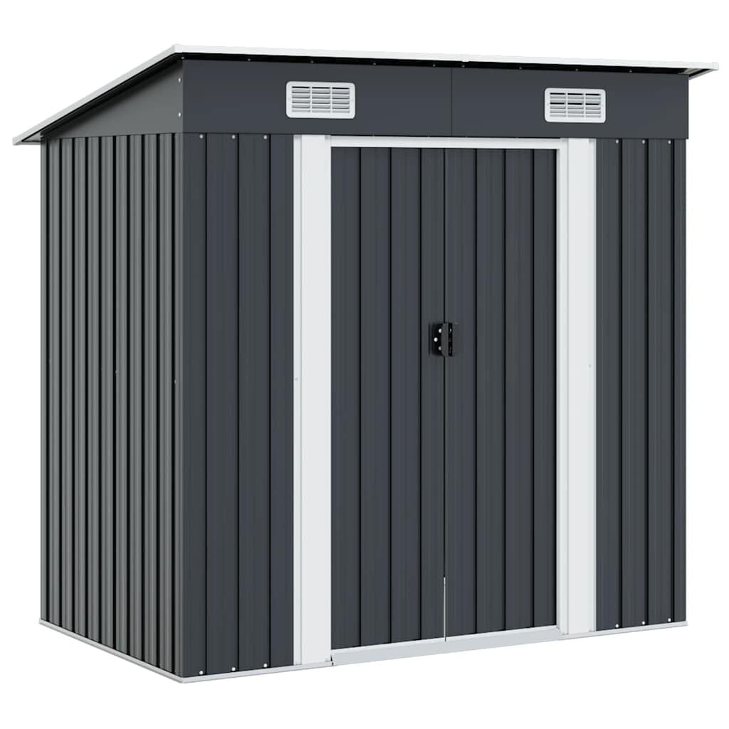 VidaXL Tuinschuur Staal Antraciet 190x124x181cm - 35% Korting