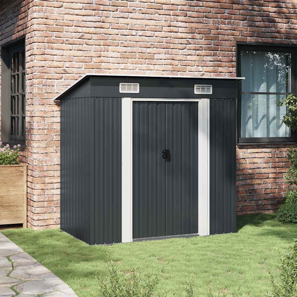 VidaXL Tuinschuur Staal Antraciet 190x124x181cm - 35% Korting