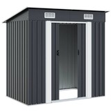 VidaXL Tuinschuur Staal Antraciet 190x124x181cm - 35% Korting