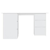 Wit Hoekbureau 145x100x76 cm Bewerkt Hout - 60% Korting