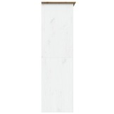 vidaXL Kledingkast BODO Massief Grenenhout Wit/Bruin - 55% Korting