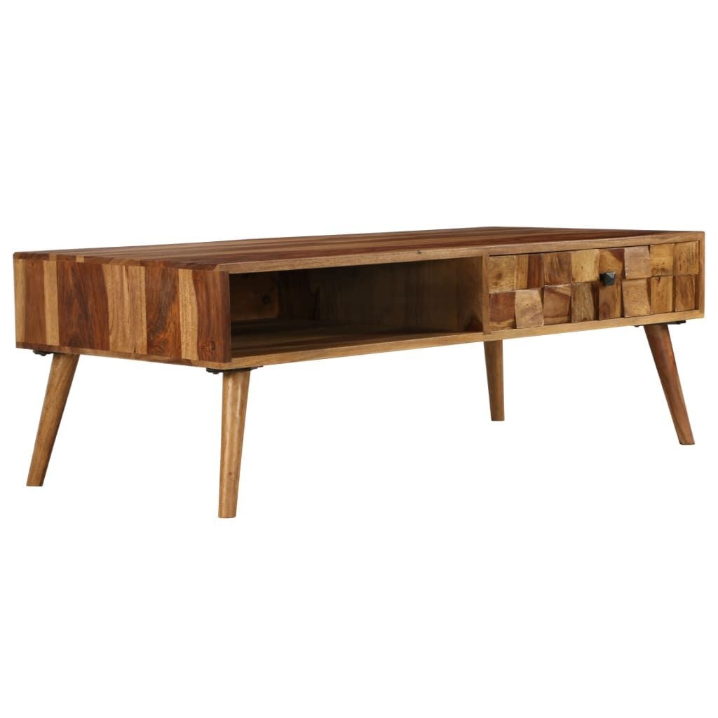 Salontafel 110x50x37 cm Sheeshamhout Honingkleur - 54% Korting