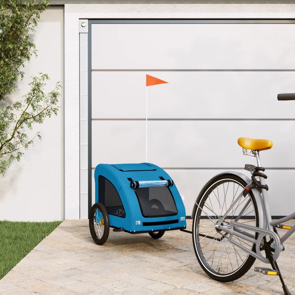 Hondenfietskar Blauw - Oxford Stof & Ijzer - 58% Korting