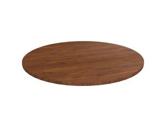 vidaXL Eikenhout Tafelblad Rond Donkerbruin 70 cm - 58% Korting