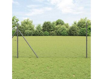 VidaXL Hexagon Hek 1,4 x 25 m PVC Grijs - 32% Korting