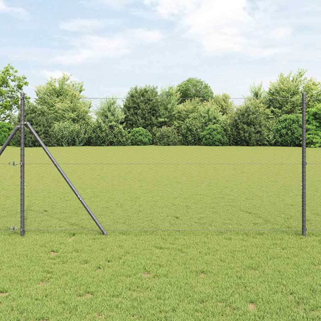 VidaXL Hexagon Hek 1,4 x 25 m PVC Grijs - 32% Korting