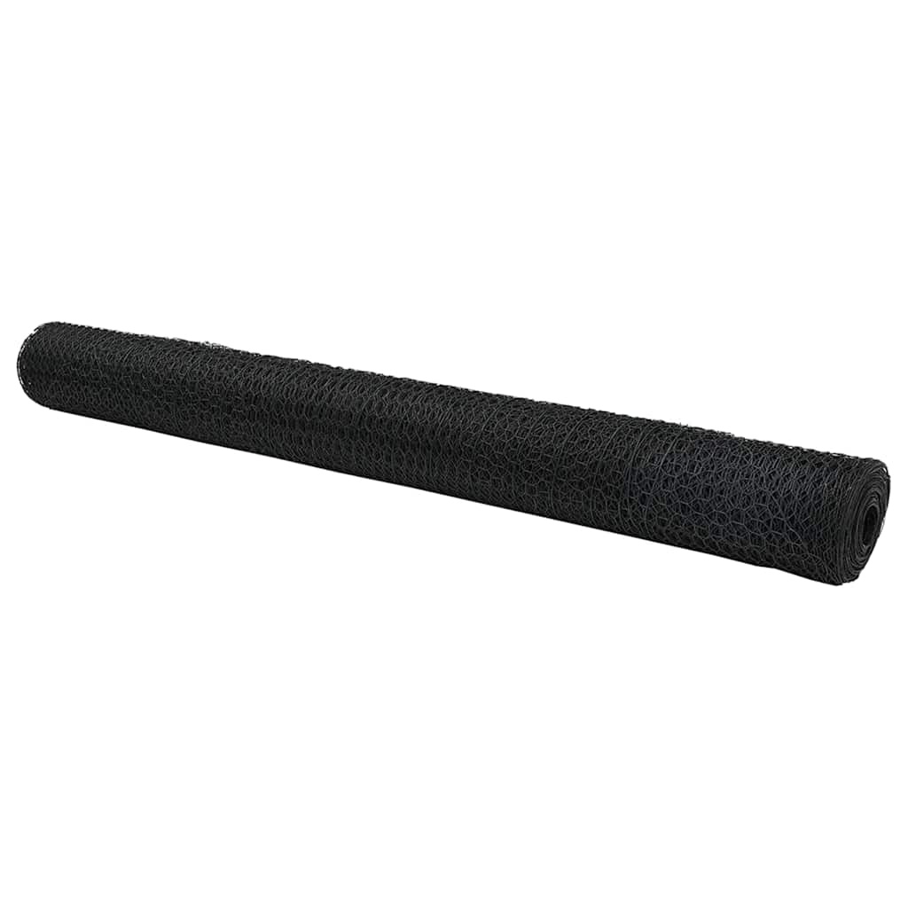 VidaXL Hexagon Hek 1,4 x 25 m PVC Grijs - 32% Korting