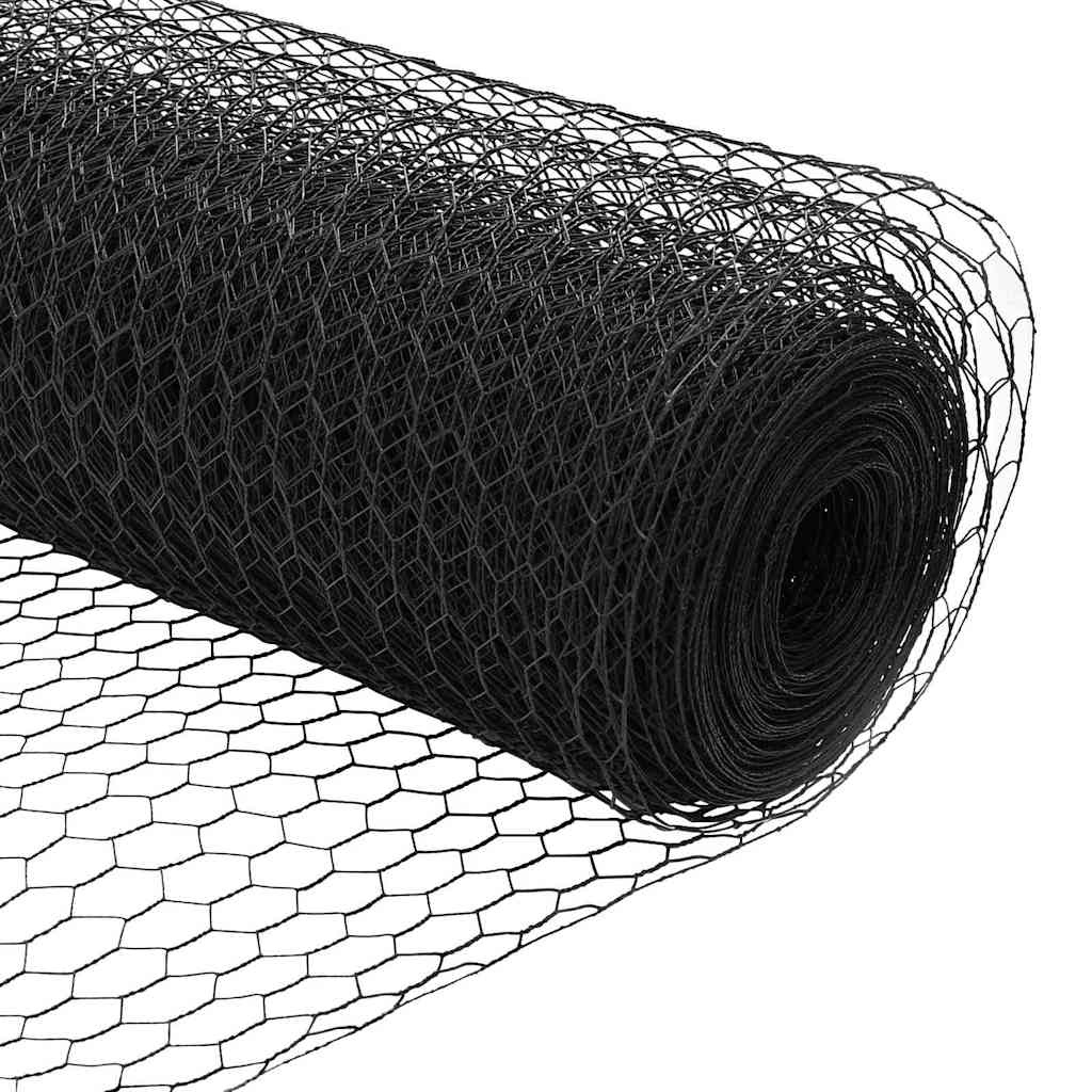 VidaXL Hexagon Hek 1,4 x 25 m PVC Grijs - 32% Korting