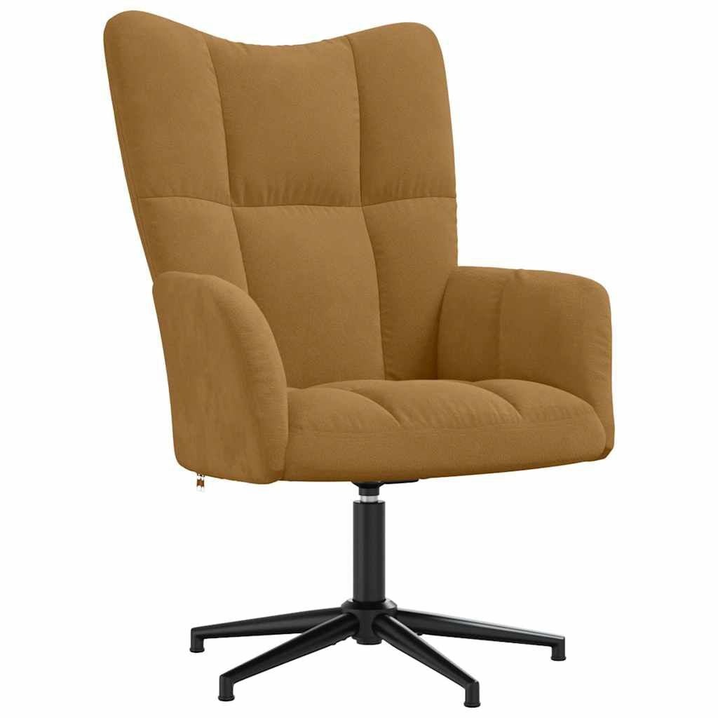 Relaxstoel Fluweel Bruin 360° Draaibaar - 34% Korting
