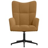 Relaxstoel Fluweel Bruin 360° Draaibaar - 34% Korting