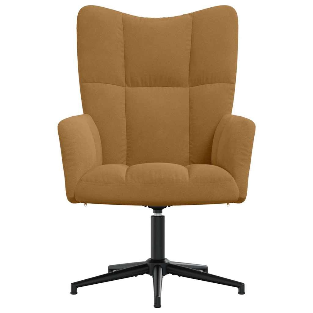 Relaxstoel Fluweel Bruin 360° Draaibaar - 34% Korting