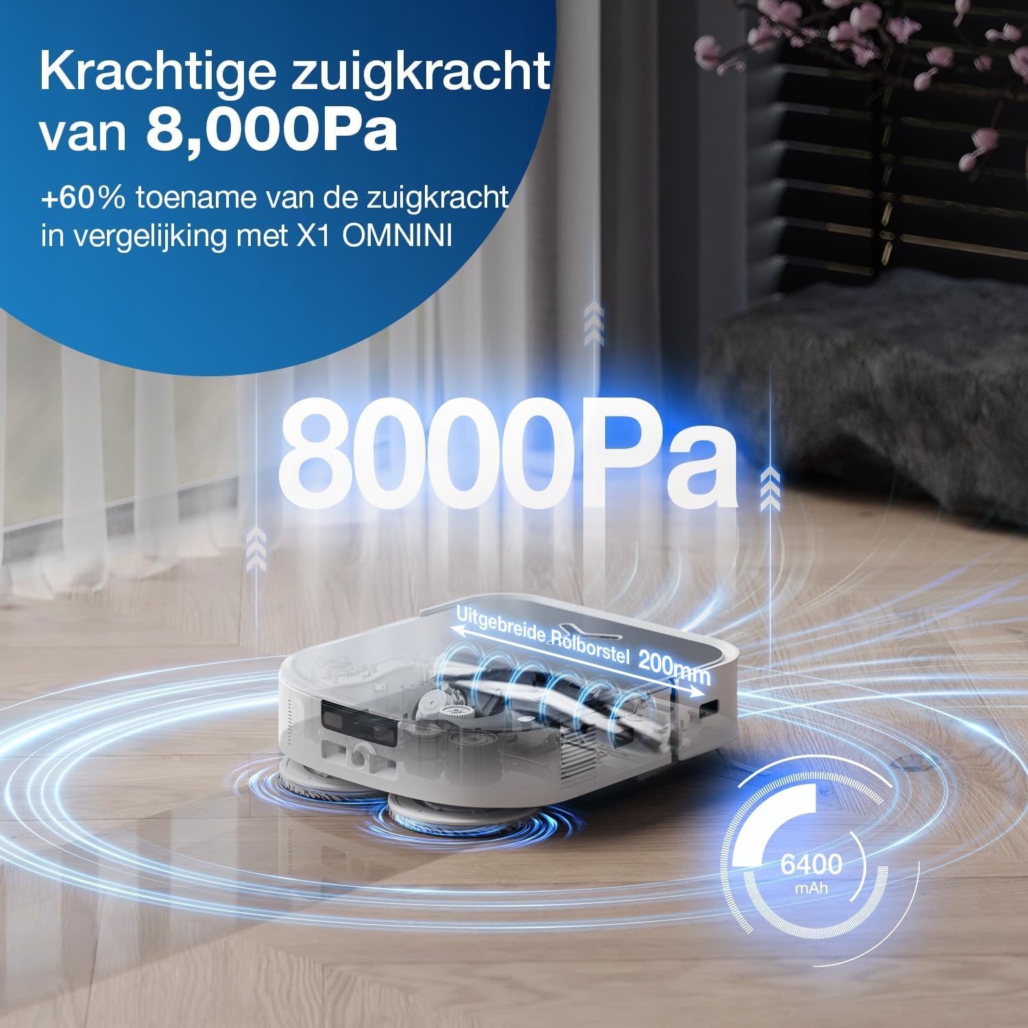 ECOVACS DEEBOT X2 Omni Robotstofzuiger Wit - 35% Korting