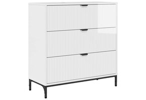 Dressoir Hoogglans Wit Bewerkt Hout - 67% Korting!