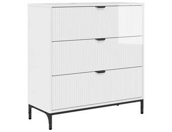 VidaXL Dressoir Hoogglans Wit - 79,5 x 33 x 82 cm - 59% Korting