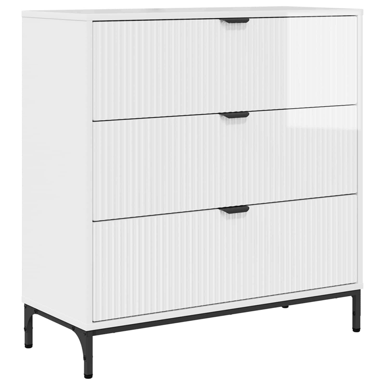 VidaXL Dressoir Hoogglans Wit - 79,5 x 33 x 82 cm - 59% Korting