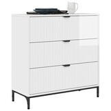 VidaXL Dressoir Hoogglans Wit - 79,5 x 33 x 82 cm - 59% Korting