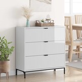 VidaXL Dressoir Hoogglans Wit - 79,5 x 33 x 82 cm - 59% Korting