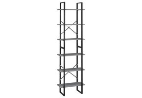 vidaXL Opbergrek Grenenhout Grijs 60x30x210 cm - 53% Korting