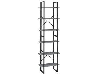 vidaXL Opbergrek 60x30x210 cm massief grenenhout grijs